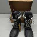 FREE SOLDIER Women's Waterproof Winter Cold Weather Snow Boots for Women Outdoor Fashion Duck Boots Comfortable Insulated(Black, Size 10) 