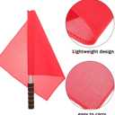 BESPORTBLE Referee Flag Hand Flag Red and Green Sponge Handle Special Patrol Linesman Linesman Performance Official for Sports Events Soccer Football Hockey Training Match