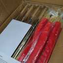4 Pack Gold Stanchions and Velvet Ropes Set, Stainless Steel Crowd Control Barriers, 3Pcs Red Carpet Ropes and Poles for Party Supplies,Photobooth Accessories, Prom,Birthday,Business,Wedding, Museums