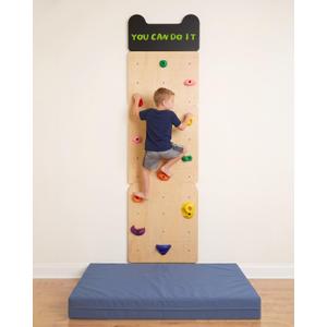 Noblequest Wooden Rock Climbing Wall for Kids, Indoor Climbing Wall Panels, 82.5" H x 23.6" W