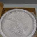 Handmade Wooden Decorative Tray, Small Beaded Coffee Table Tray Decor, Grey Round Decorative Tray for Coffee Table, Dining Room Table Entryway and Living Room Table (Gray)