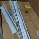 NOOTA Basement Window 32" x 16" Double Tempered Glass, Removable Flange, Vinyl Sliding WindowWhite