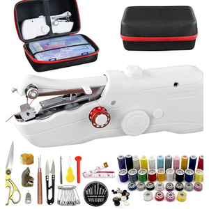 Handheld Sewing Machine with Black Storage Case and 109-Piece Sewing Kit, Mini Portable Cordless Hand Sewing Machine, Ideal for Adults & Beginners, Complete Set of Quick Home Clothing Repair Tools