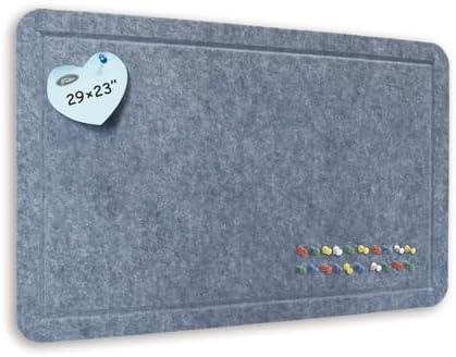 Feltor Cork Board Alternative, 29"x23" Felt Picture Board, Contains 1 Box of 20 Push Pins (Color Random), Better Home Wall Decoration Than Paper Bulletin Board Roll - Gray