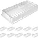 MIXC 10 Pack Humidity Dome 3.6" Extra Strength, Clear Seed Starter Dome 1020 Tray Covers Humidifying and Insulating for Greenhouse Germination and Garden Growing