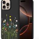Unov Case Compatible with iPhone 12 Pro iPhone 12 5G Girly Flower Floral Bouquet Women Embossed Pattern Design Slim Protective Soft TPU Bumper Back Cover
