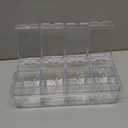 Clear Seasoning Box, 4 Pieces Seasoning Rack Spice Pots, Storage Container Condiment Jars Acrylic Seasoning Box with Covers and Spoons for Spice, Sugar, Salt, Sugar, Cardamon, Cinnamon