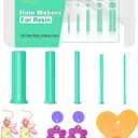 HealVee Hole Maker for Resin, 5 Sizes(2/3/4/6/8mm) 25PCS Make Holes Without Drilling for Epoxy & UV Resin, Holes Tools for Jewelry Making, Pet Tag, Keychain, DIY Craft Pendant Decor (Green)