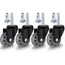 2" Rubber Caster Wheels, casters Set of 4 Black casters 5/16" x 1 1/2" (7.9 x 38mm) Wheels Pole with Sleeve for Shop Vac Wet Dry Vacuums Caster, FurnitureSet of 4 Heavy Duty