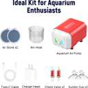 AQUASMITH Rechargebale Aquarium Air Pump with Battery, Adjustable Oxygen Fish Tank Bubbler, Quiet Aerator for Power Outage, Fishing, Live Fish Transportation
