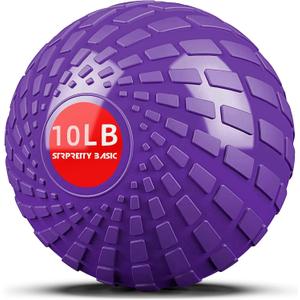 Medicine Ball 8, 10 lbs Slam Ball Weighted Balls for Exercise Strength and Crossfit Workout (Dynamic Purple)