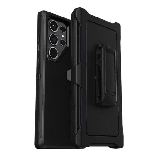 Defender Case Compatible with Samsung Galaxy S23 Ultra Case 5G with Port Protection and Belt Clip Black