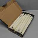 Baquler 12 Pcs Flameless Ivory Taper Candles Bulk Flickering LED Candles Taper Warm White Light LED Candlesticks for Christmas Wedding Home Decoration No Remote Control, 9.6 Inch