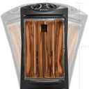 Comfort Zone Space Heaters for Indoor Use, Portable Electric Heater, Adjustable Thermostat, Infrared Heat, Quartz Tower Space Heater with 2 Heat Settings, Bedroom Heater, Black