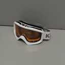 Karsaer Ski Goggles Anti-Fog Snow Goggles OTG 100% UV Protection Snowboard Goggles Bendable Dual-Lenses for Men Women Youth (Matte White Frame Orange Lens Vlt 60%)