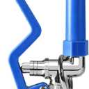Pre Rinse Sprayer Commercial Sink Sprayer Head,1.42GPM Spray Valve Dish Spray Nozzle with Ergonomic Handle, Faucet Parts for Commercial Kitchen Sink,Chrome FinishedBlue