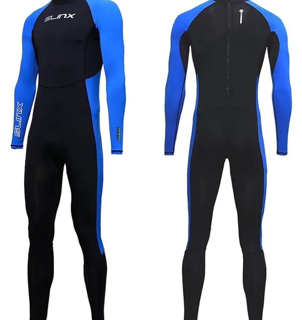 Full Body Dive Wetsuit Sports Skins Rash Guard for Men Women, UV Protection Long Sleeve One Piece Swimwear for Snorkeling Surfing Scuba Diving Swimming Kayaking Sailing Canoeing, Size: M