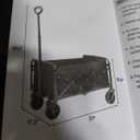 Foldable Wagons Carts, Lightweight Collapsible Portable Utility Shopping Cart with Wheels & Tailgate, Folding Grocery Wagon Cart for Grocery, Camping, Shopping, Beach, Garden, Sports Black