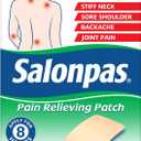 Salonpas Pain Relieving Patch for Back, Neck, Shoulder, Knee Pain and Muscle Soreness - 8 Hour Pain Relief - 60 Count
