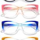 3-Pack Reading Glasses for Women Style Frame Spring Hinge Clear Lens Readers Glasses