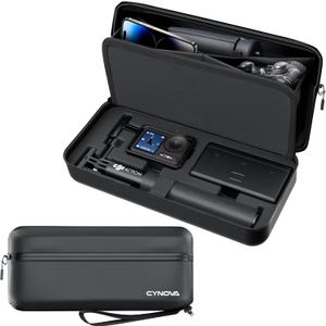CYNOVA Carrying Bag for DJI Osmo Action 4/5 Pro, PU Storage Protective Bag for DJI Osmo Action 4/5 Pro Adventure Combo Accessories, Protective PU Storage Accessories