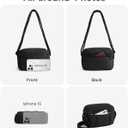 BAGSMART Cross Body Purse, Mini Crossbody Bags for Women Travel Purse, Puffy Shoulder Handbag Wallet with RFID Blocking Slots, Black-small