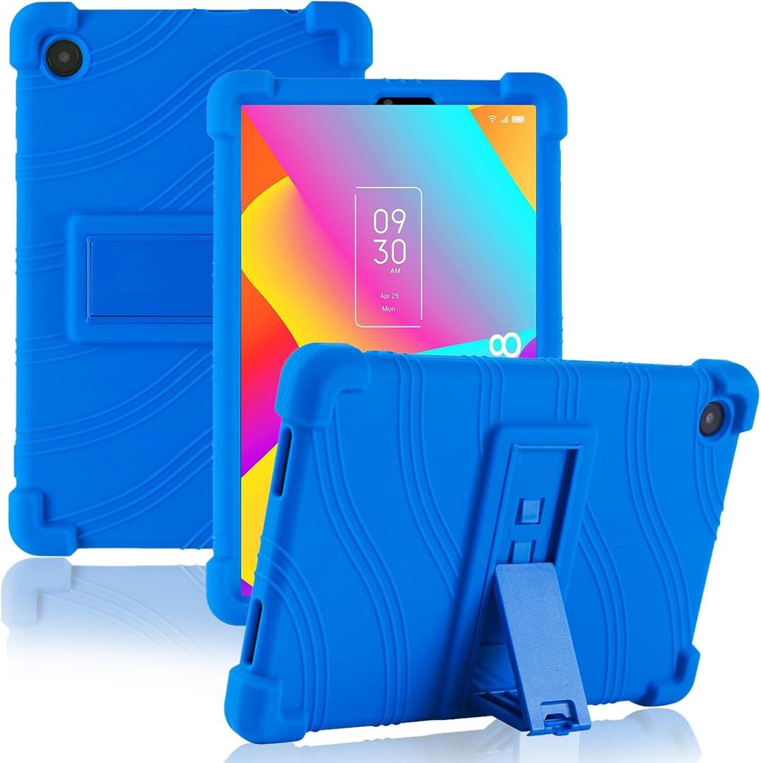 ATOOZ for TCL Tab 8 LE Case Kids 8.0 Inch (9137W/9132X),Soft Silicone with Adjustable PC Stand TCL Tab 8 Wifi/8V/8 Plus Case (Blue)