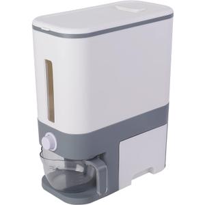 Sooyee 23 Lbs Rice Dispenser with Measuring Cup and One Drawer Food Storage Containers for Rice, Corn,Soybean & Oatmeal,Airtight, Moisture Proof