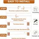 Spring Tension Curtain Rod for Windows 31 to 54 inch White Small Tension Rod Adjustable Spring Curtain Rods No Drilling Short Tension Rod for Kitchen, Closet, Bathroom, Bookshelf