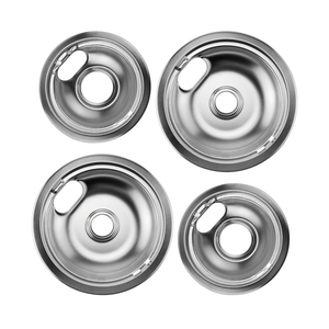 W10196406 and W10196405 Chrome Stove Burner Drip Pan Set for Whirlpool Amana Maytag Magic-Chef Kenmore Electric Range with Locking Slot, Includes 2 6-Inch and 2 8-Inch Drip Bowls
Amazon's Choice