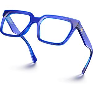 VISOONE Rectangle TR90 Blue Light Blocking Glasses Computer Eyewear with Preppy Look for Women and Men Cougar
