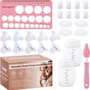 Replacement Parts Kit for Momcozy M5 Wearable Breast Pump  Includes 2 Bottles, 10 Flanges, 8 Duckbill Valves, 4 Membranes, Sizing Ruler & Cleaning Brush  BPA-Free, Easy to Clean