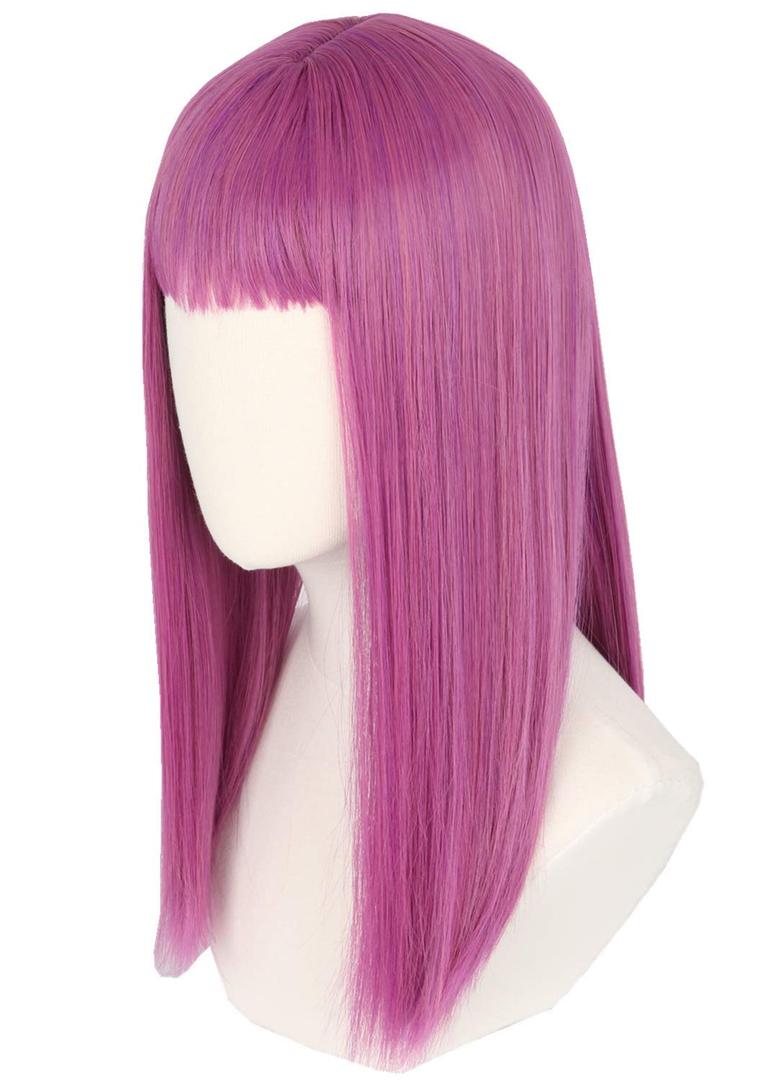Kids Wig Purple Long Cosplay Wig Halloween Costumes Wigs for Child Girls