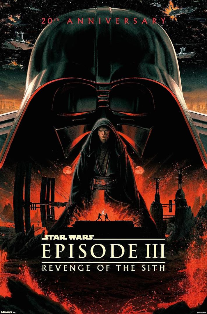 Star Wars: Revenge Of The Sith - 20th Anniversary Wall Poster, 34L" x 22.4W", Premium Unframed Version