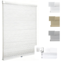 No Drill Cellular Shades Light Filtering Honeycomb Blinds 46Wx72H White
Thermal Insulated & Noise Reducing Blinds for Indoor Window Cordless Cellular Shades for Bedroom, Kitchen, Living Room,Home