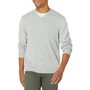 Amazon Essentials Men's Regular Fit Cotton V-Neck Pullover Sweater (Available in Big & Tall), Small