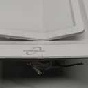 POWERENG Bathroom Exhaust Fan with Light,9.8 in Panel,6000K 12W Square LED,117CFM 0.7 Sones 4 Inches Duct 115V,Quiet Bathroom Ventilation Exhaust Fan for Shower/Restroom/Office/Home (6000K LED)