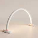 Half Moon Light for Nail Desk 16 inch Nail Desk Light Half Moon Lamp Portable Arch Lamp Dimmable with Foldable Bracket for Desk Salon Table Use, 3 Color Temperature (White)