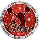 2 x Christmas Ornament - Cheerleading Ceramic Ornament, Cheerleader Ceramic Tree Decoration for Cheerleaders, Dance Teams, Squad Members, and Sports Fans