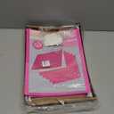 Pink Hanging File Folders,25 Packs Letter Size File Folder,Designed for Bulky Files,Filing Cabinet,1/5 Adjustable Tabs for Office,School,Home