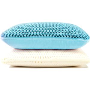 Pampkin TPE Grid Support Pillow Cooling Gel, Airflow Memory Foam with Cloud Feel Hypoallergenic, Ergonomic Neck & Shoulder Pain Relief Breathable, Pressure-Relieving Pillow for Sleep, Standard