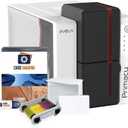 Evolis Primacy 2 Dual-Sided ID Card Printer & Supplies Bundle Badge Machine (PM2-0025-A).