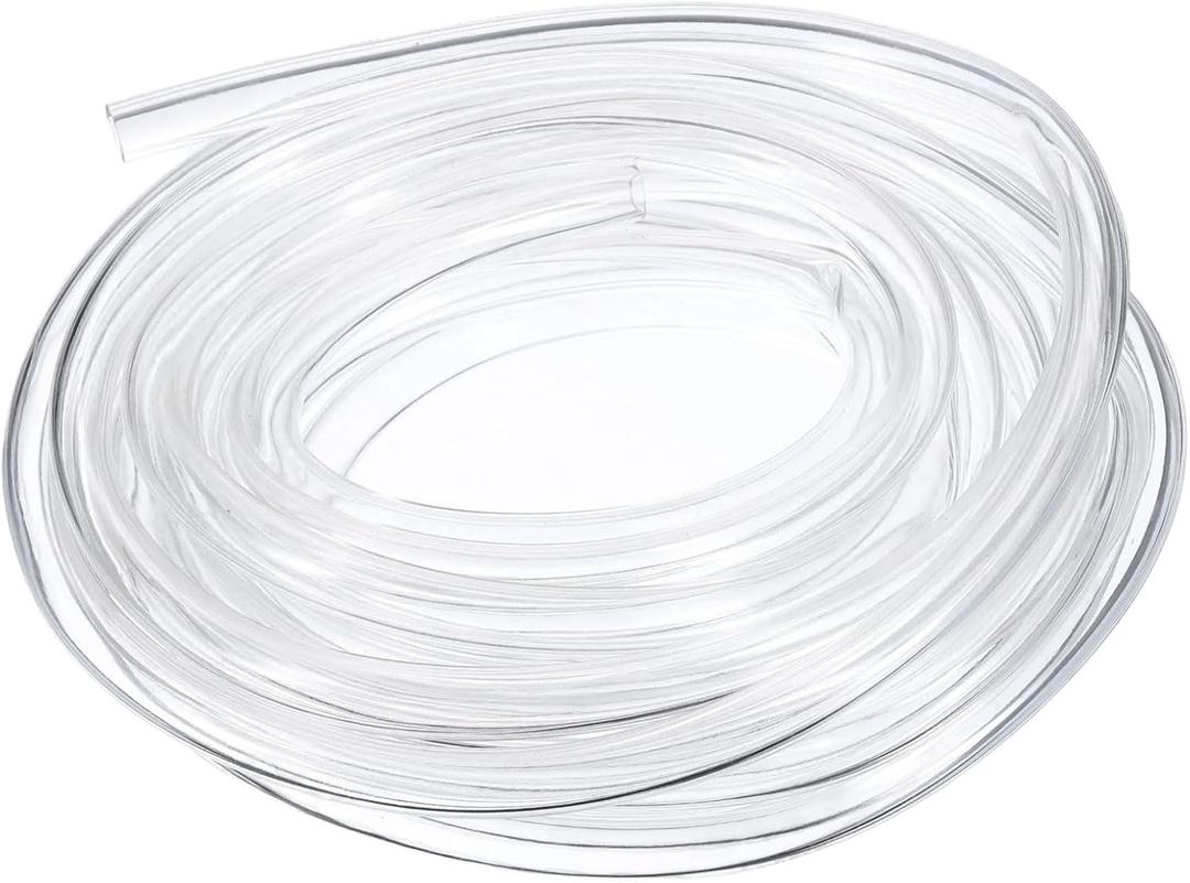 uxcell PVC Tubing, 6mm ID x 7mm OD - 13 Feet Long Clear Vinyl Water Pipe, Lightweight Plastic Flexible Water Pipe for Aquaponics, Air Hose, Irrigation