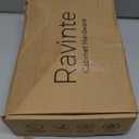 Ravinte 50 Pack 25 Pairs 1/2 Inch Overlay Cabinet Door Hinges Kitchen Satin Nickel Semi-Concealed Face Mount Self-Closing Cabinet Hinges with Bumpers & Screwdriver