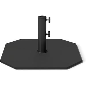 C-Hopetree 44 lb Steel Plate Patio Umbrella Base, Square Heavy Duty Stand Weight with 4 Anti-Slip Pads for Outdoor Market Table Umbrella, Black