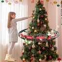 Christmas Train Set for Around The Tree Train Toys for Toddlers with Luxury Track & Glowing,Lights & Sound,Train Carriages & Tracks for 3 4 5 6 7 8+ Years Old Kids Decoration Indoor