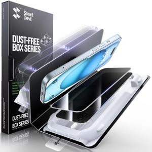 SMARTDEVIL 2 Pack Privacy Screen Protector for iPhone 15, [Anti-Spy] [Military-Grade Shatterproof & 9H Hardness] Tempered Glass, [Easy Installation] Bubble-Free & Case-Friendly, Dust-Free Box