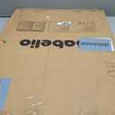 Babelio 34" Tall No Bottom Bar Baby Gate for Stairs, Safety Pet Gates with Large Walk Thru Door, 29.7-46.5" Hardware Mount Dog Gate for The House and Doorways, White