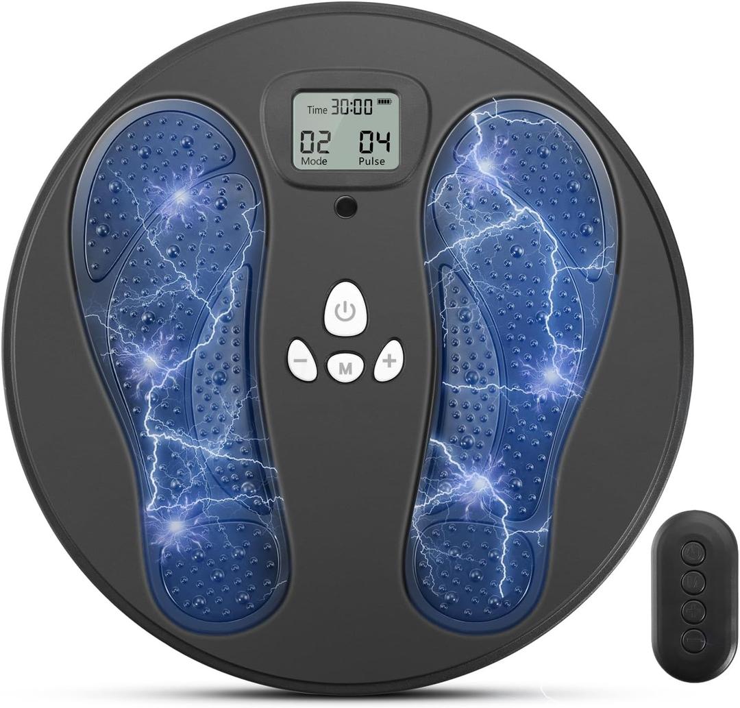 EMS Foot Massager for Neuropathy (FSA/HSA Eligible), Rechargeable EMS & TENS Electronic Foot Stimulator, Neuropathy Pain Relief for Feet, Relieve Plantar Fasciitis, Swelling & Cramps