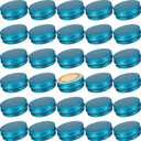 1 oz / 30ml Screw Top Aluminum Tin Jar with Screw Lid and Blank Labels (Lake Blue - Pack of 32)
